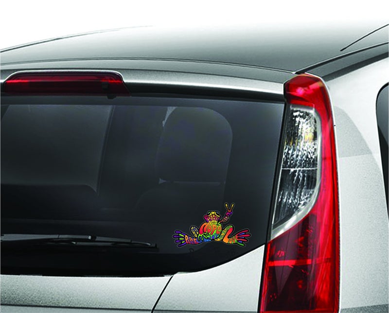 Enjoy It Peace Frogs Hope Peace Frogs Car Sticker, Outdoor Rated Vinyl Sticker Decal for Windows, Bumpers, Laptops or Crafts - Image 5